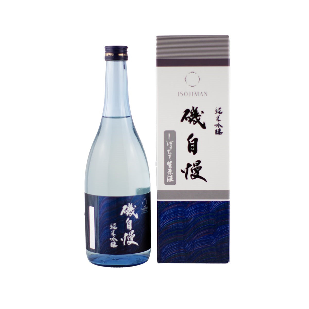 Isojiman Junmai Ginjo Mt. Aino Water in presentable gift box, premium limited Japanese sake with refined, delicate flavor and silky texture, ideal for gifting or special occasions, buy online Sakeya.sg Singapore.
