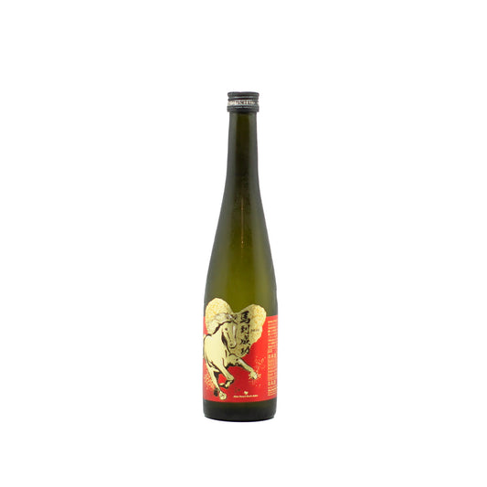 Front view of Akiu Heart Rock Sake 500ml - Uma Tou Seikou 2026 Limited
