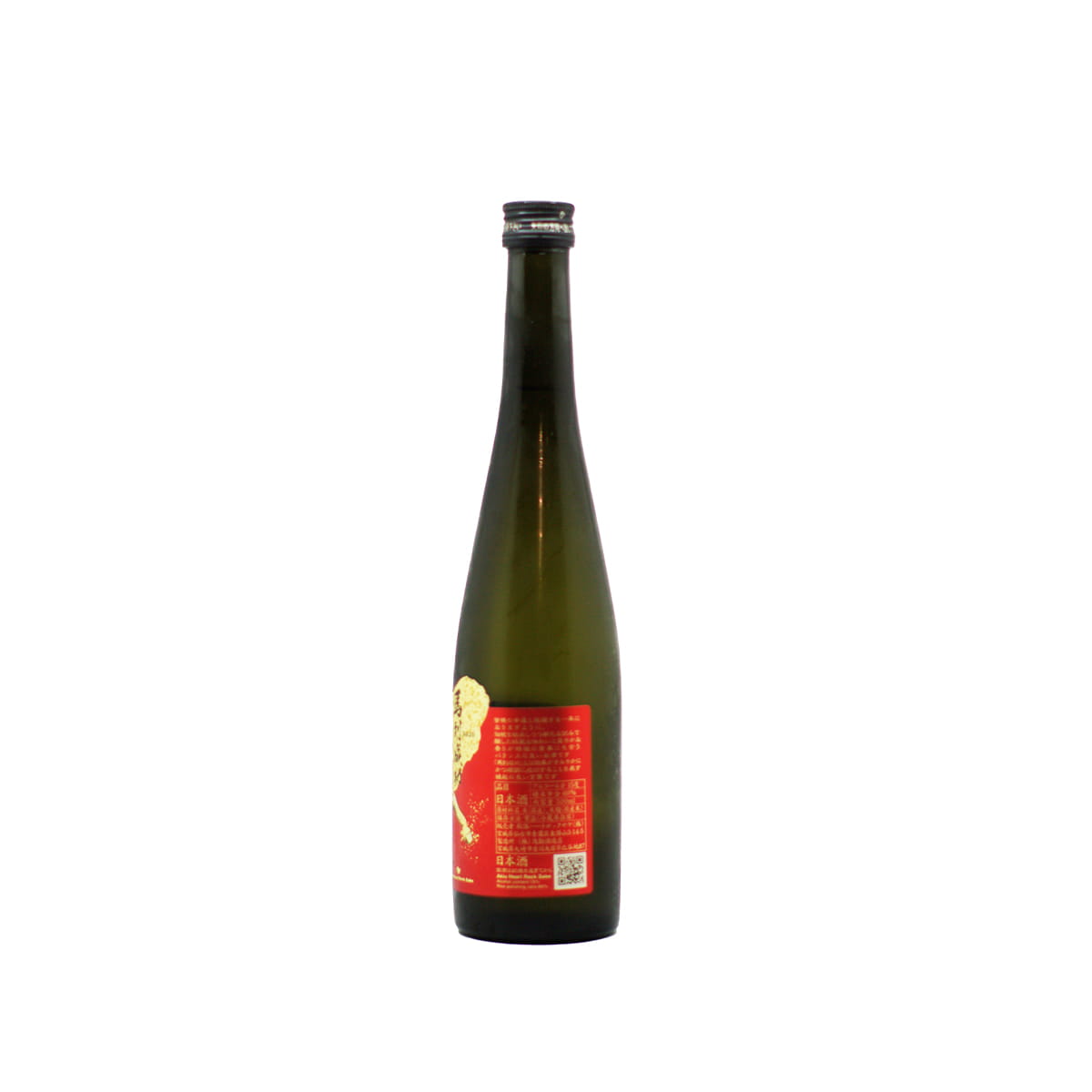 Side label of Akiu Heart Rock Sake 2026 showing tasting notes and 500ml