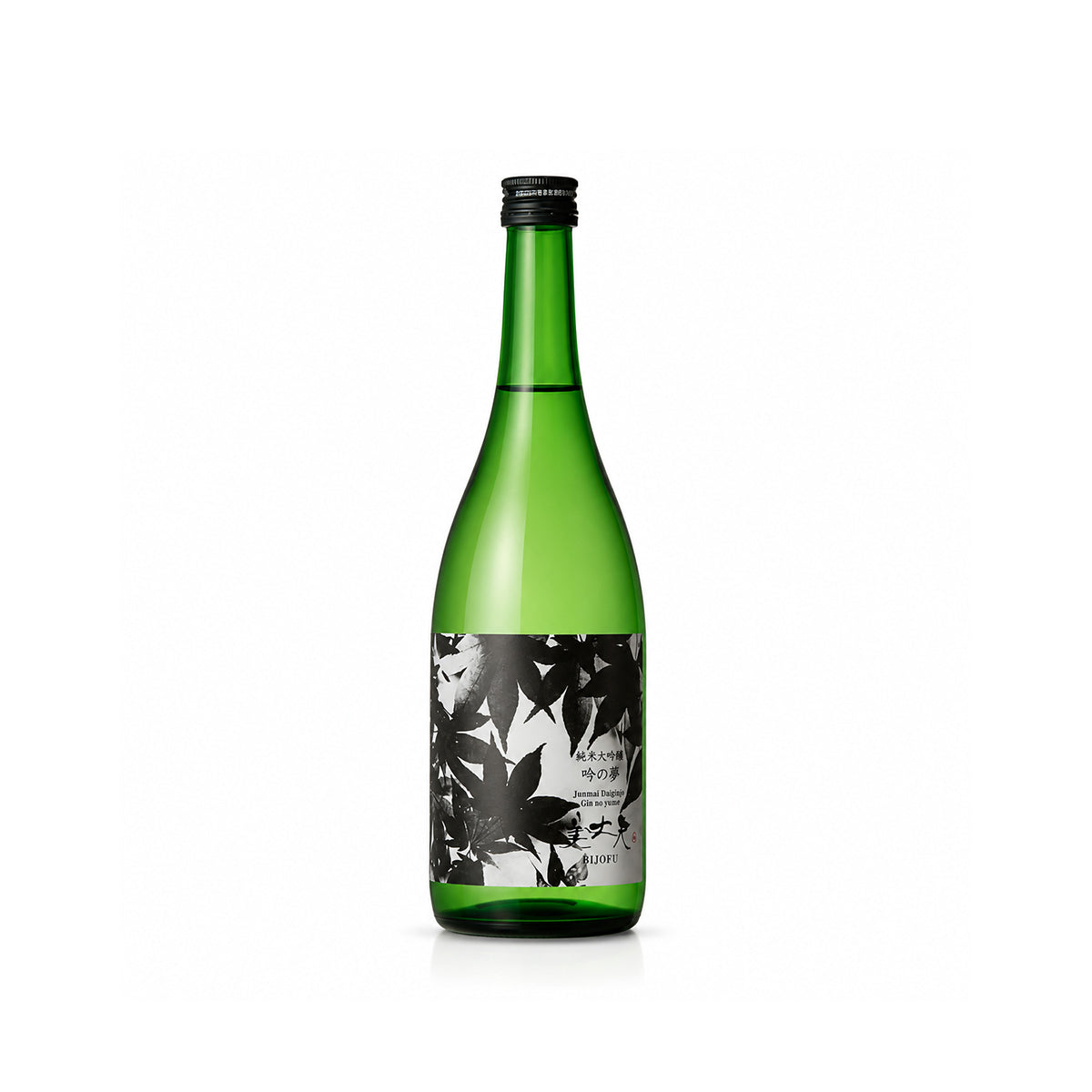 Front view of Bijofu Junmai Daiginjo Ginnoyume Sake 720ml - Premium Japanese bottle available at Sakeya.sg Singapore