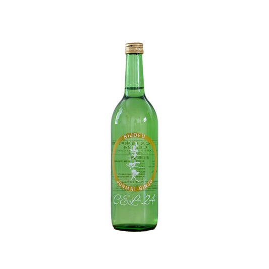 Front view of Bijofu Junmai Ginjo CEL-24 Sake - High-aroma Kochi sake available at Sakeya.sg