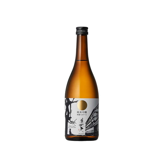 Front view of Bijofu Junmai Ginjo Tama Label - High-quality Japanese Sake available at Sakeya.sg