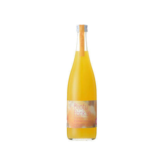 Front view of Bijofu Ponkan Liqueur - Sweet and refreshing Japanese citrus fruit liqueur available at Sakeya.sg