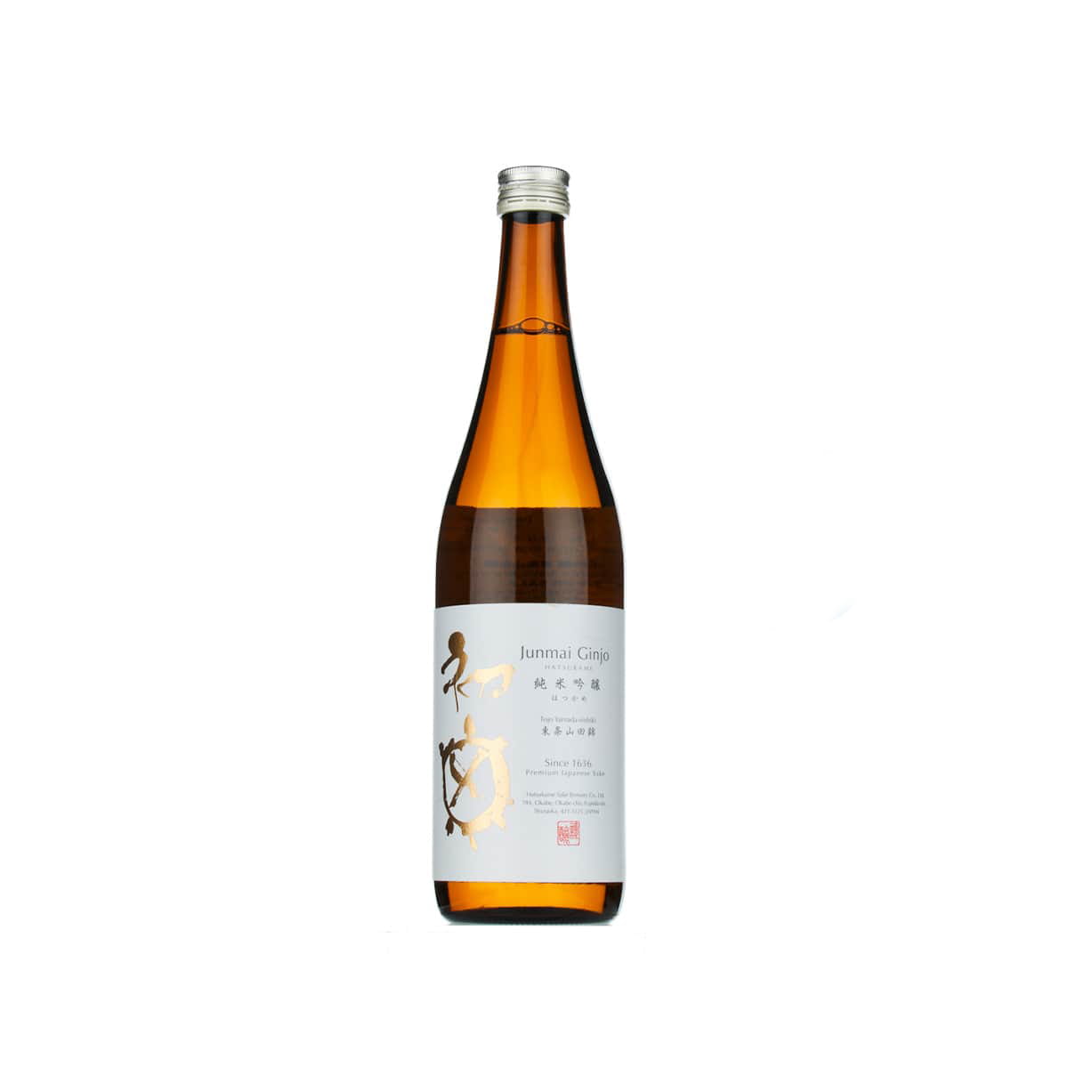 Front view of Hatsukame Junmai Ginjo Tojo Yamada Nishiki - Premium Shizuoka sake using Special A rice at Sakeya.sg