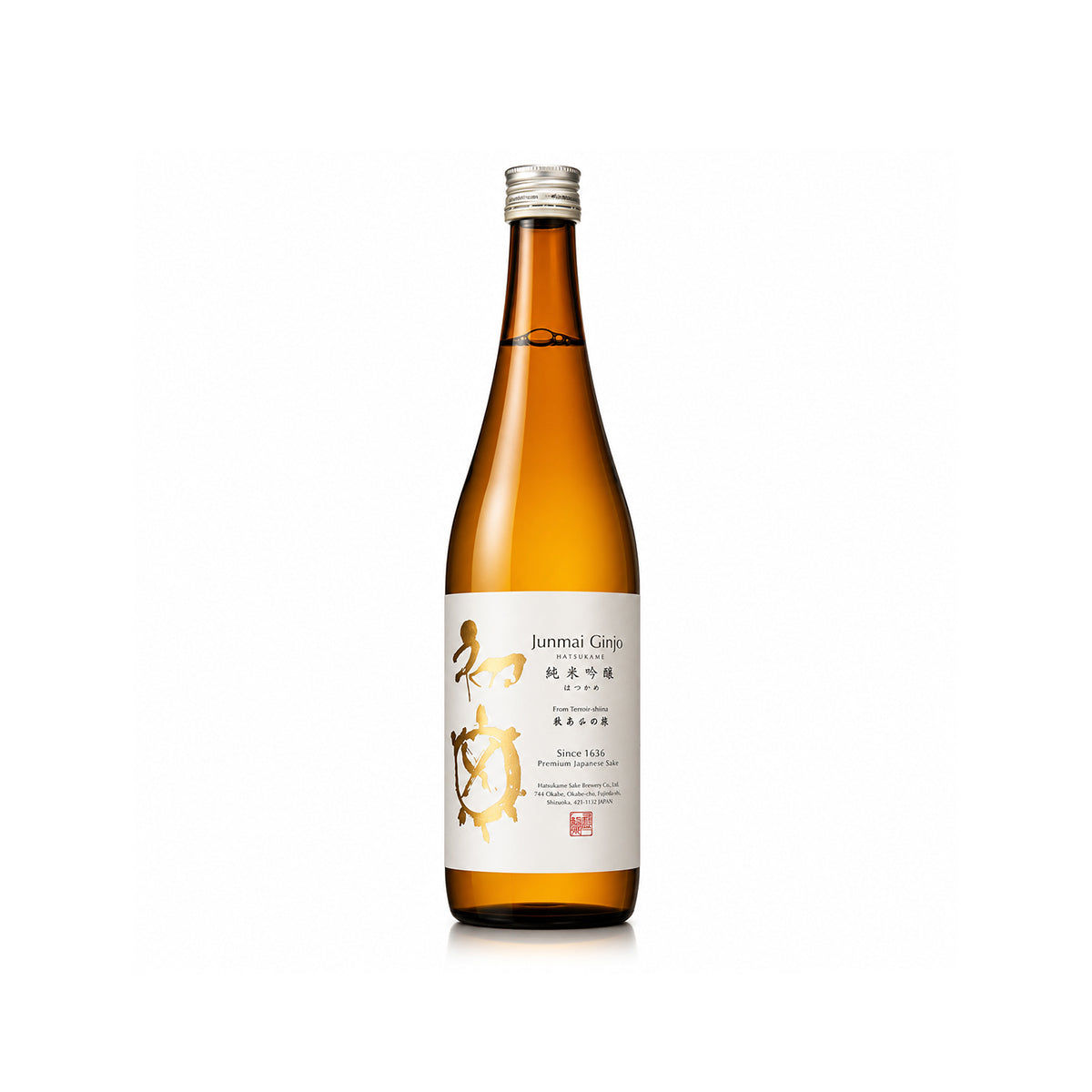 Front view of Hatsukame Junmai Ginjo Tojo Yamada Nishiki - Premium Shizuoka sake using Special A rice at Sakeya.sg