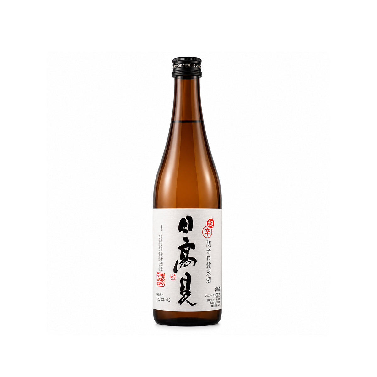 Front view of Hitakame Choukarakuchi Junmai - Ultra-dry Japanese sake perfect for seafood at Sakeya.sg