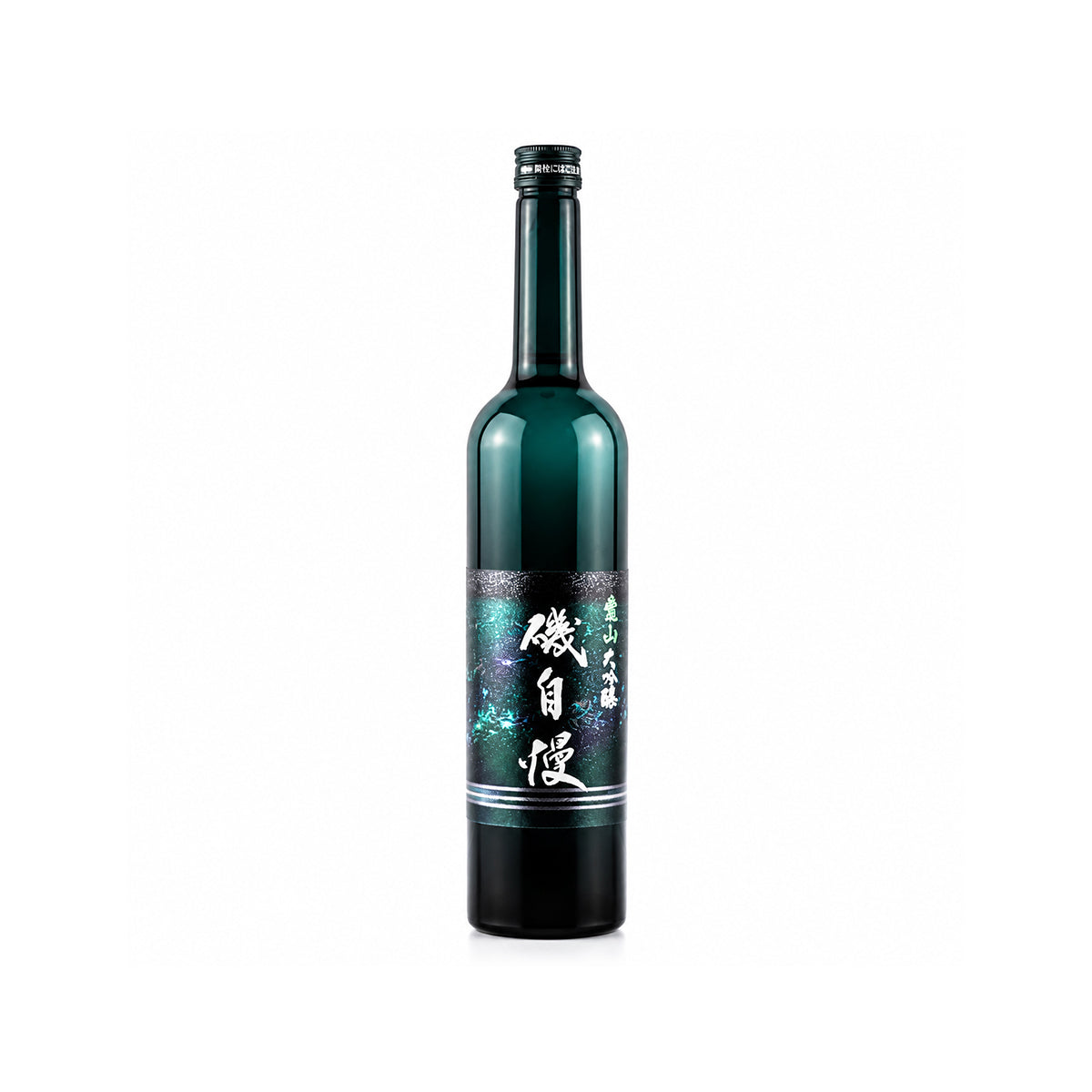 Front view of Isojiman Daiginjo Aiyama in a unique Grappa-style bottle - Premium Japanese sake at Sakeya.sg