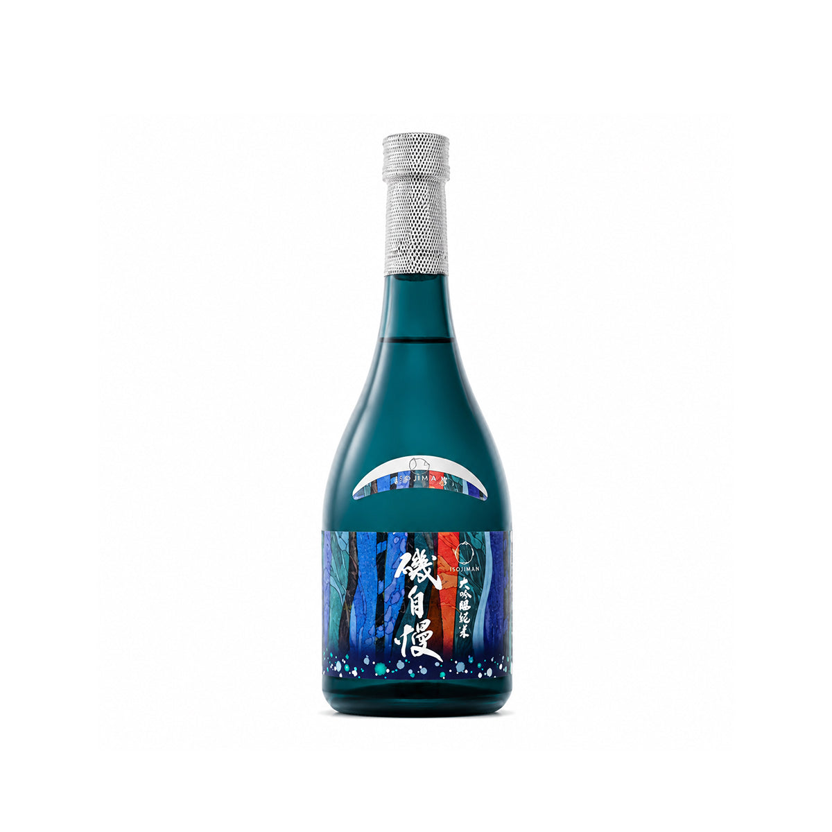 Front view of Isojiman Junmai Daiginjo Emerald - Premium Special A Yamada Nishiki sake at Sakeya.sg