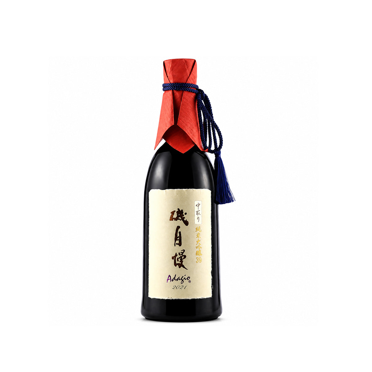 Front view of Isojiman Junmai Daiginjo Nakatori Adagio - Ultra-rare aged masterpiece at Sakeya.sg