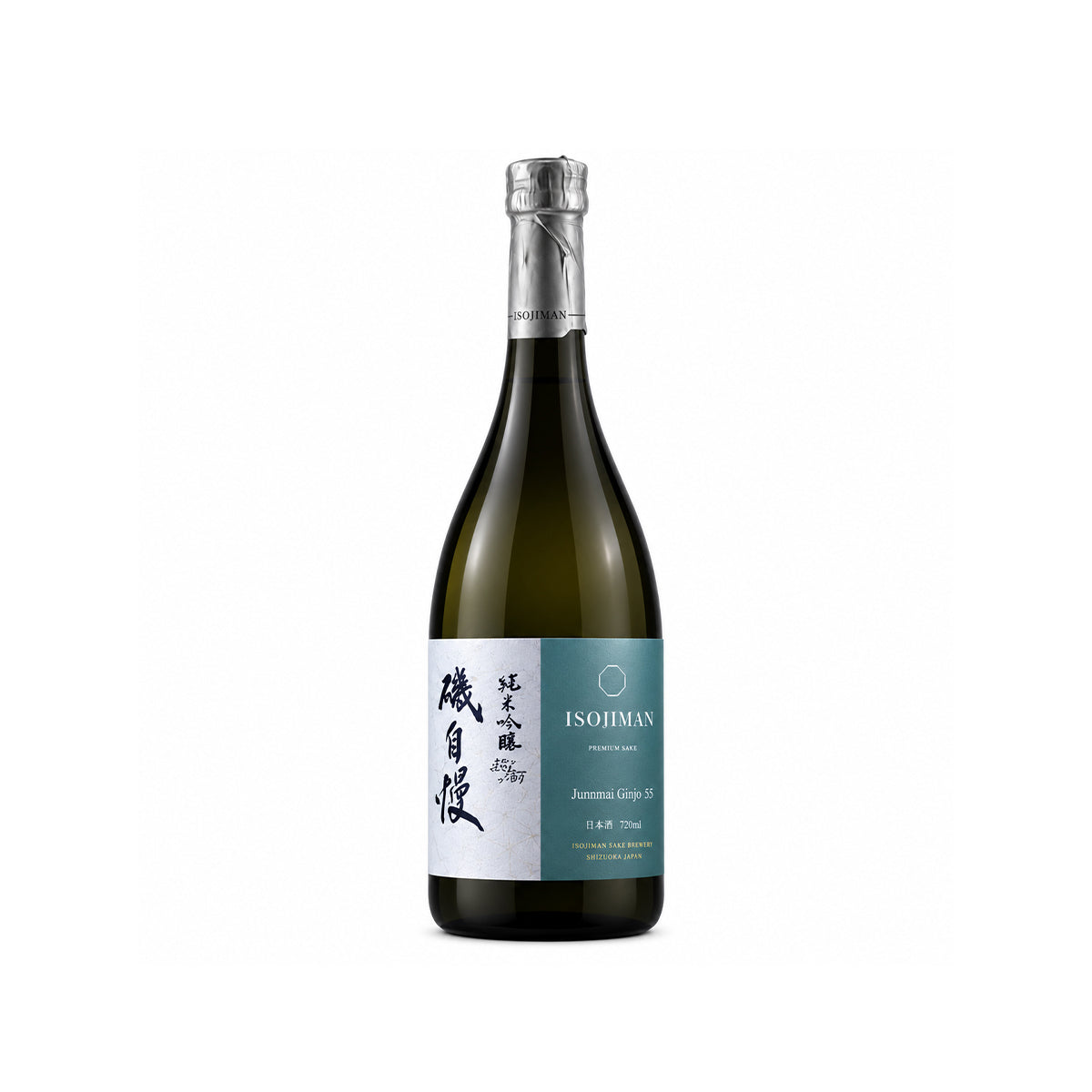 Front view of Isojiman Junmai Ginjo Yamada Nishiki - A benchmark premium Shizuoka sake available at Sakeya.sg