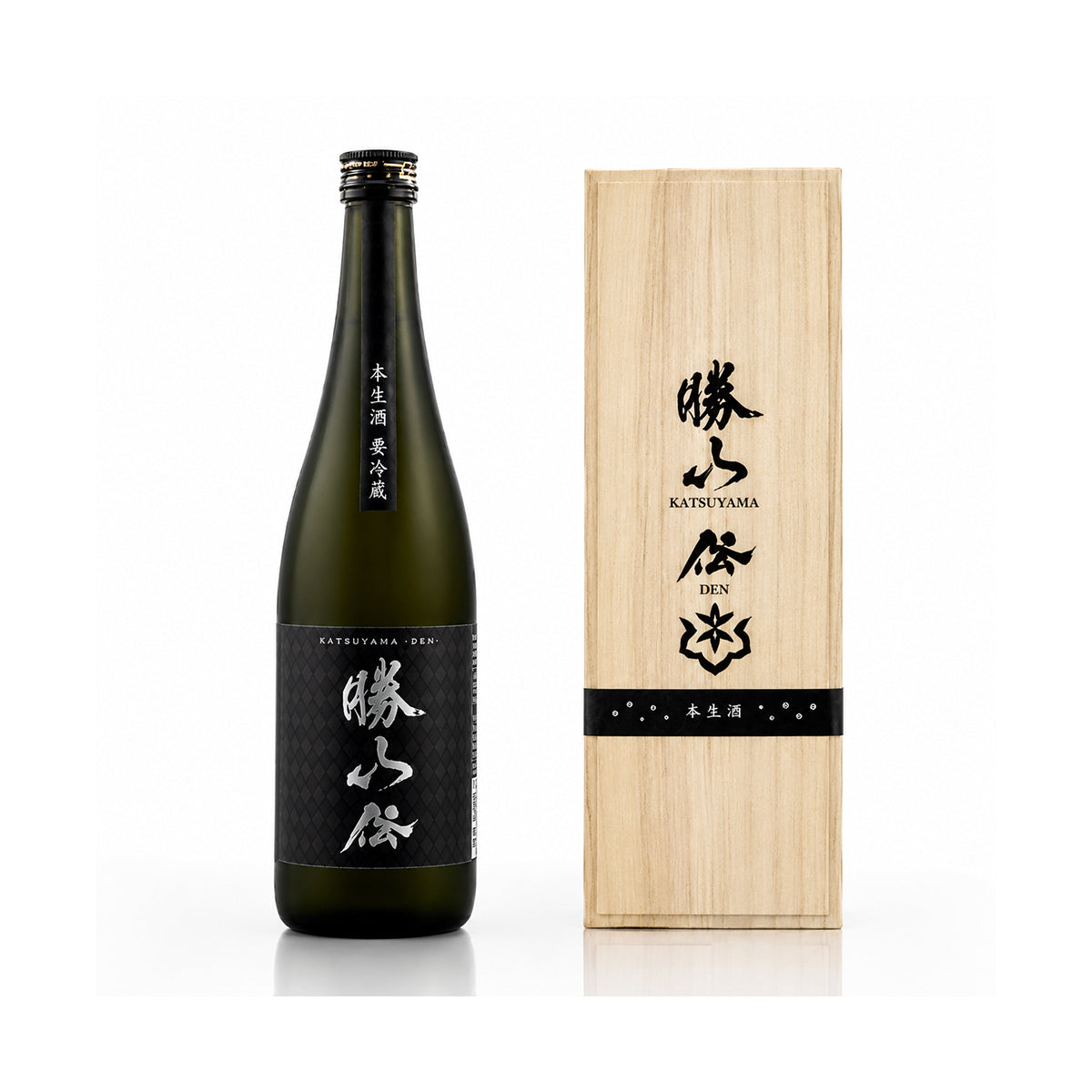 Original luxury presentation box for Katsuyama Den Junmai Daiginjo Nama - Premium sake gift in Singapore