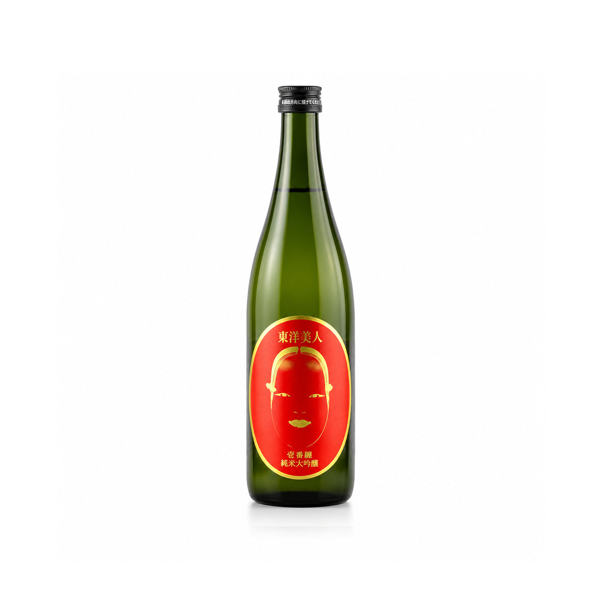 Front view of the flagship Toyobijin Junmai Daiginjo Ichibanmatoi bottle, featuring the distinctive premium label and Yamaguchi brewery branding