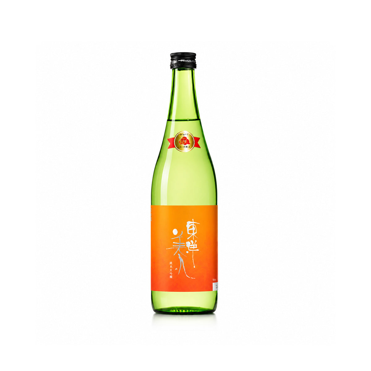 Front view of Toyobijin Junmai Daiginjo Princess Michiko, featuring the elegant rose-themed label and premium Yamaguchi brewery branding