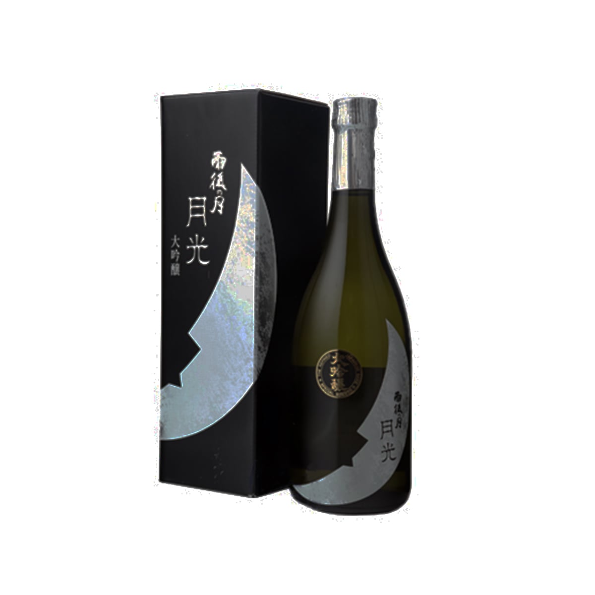 Premium gift box for Ugonotsuki Daiginjo Gekko, showcasing the sophisticated design and "Moonlight" branding for luxury gifting.