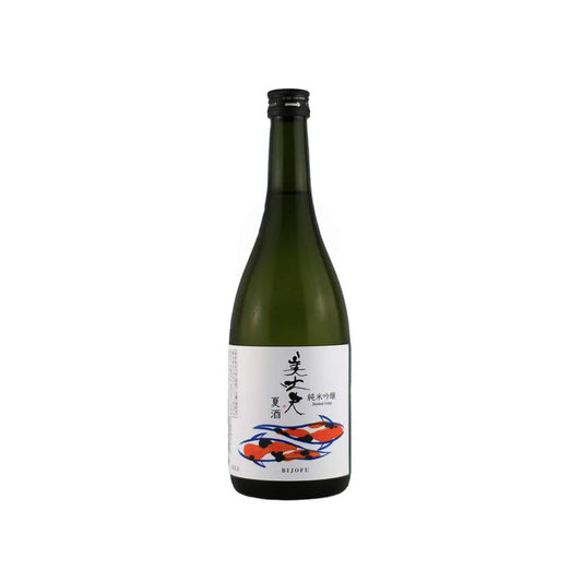 Front view of Bijofu Natsu Junmai Ginjo - Refreshing Summer Seasonal Sake available at Sakeya.sg