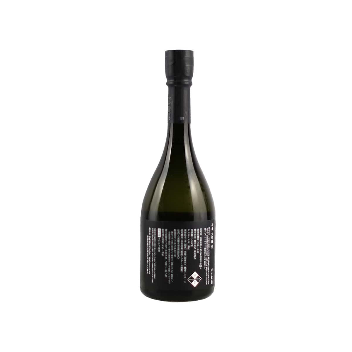 Technical details and brewing specifications on the back label of Hatsukame Daiginjo Ai