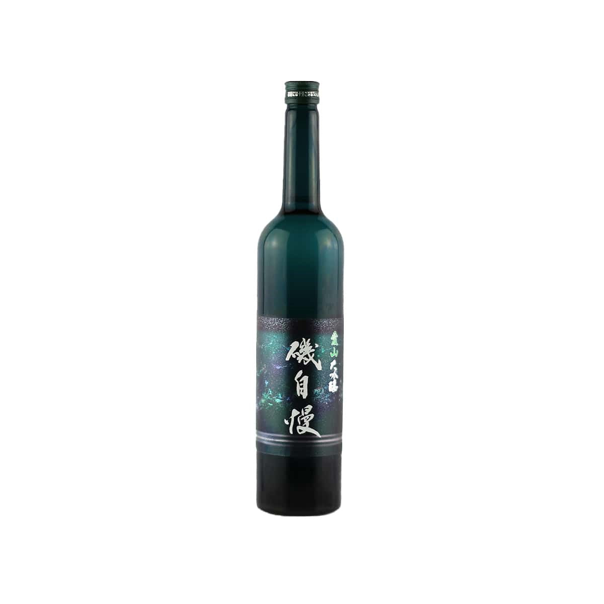 Front view of Isojiman Daiginjo Aiyama in a unique Grappa-style bottle - Premium Japanese sake at Sakeya.sg