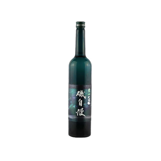 Front view of Isojiman Daiginjo Aiyama in a unique Grappa-style bottle - Premium Japanese sake at Sakeya.sg